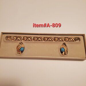 A Bracelet and Earrings set, item # A-809, wt. 37 grams.